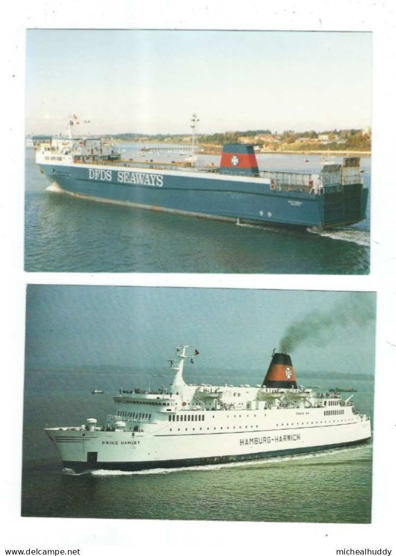 2   POSTCARDS DFDS  FERRIES PUBLISHED BY CHANTRY CLASSICS - Traghetti