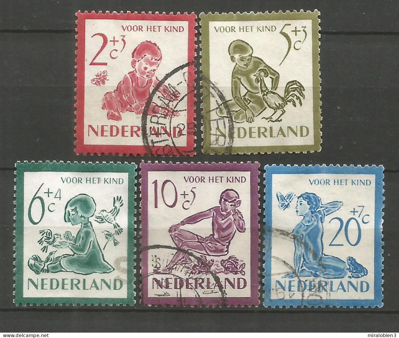 HOLANDA YVERT NUM. 549/553 SERIE COMPLETA USADA - Gebraucht