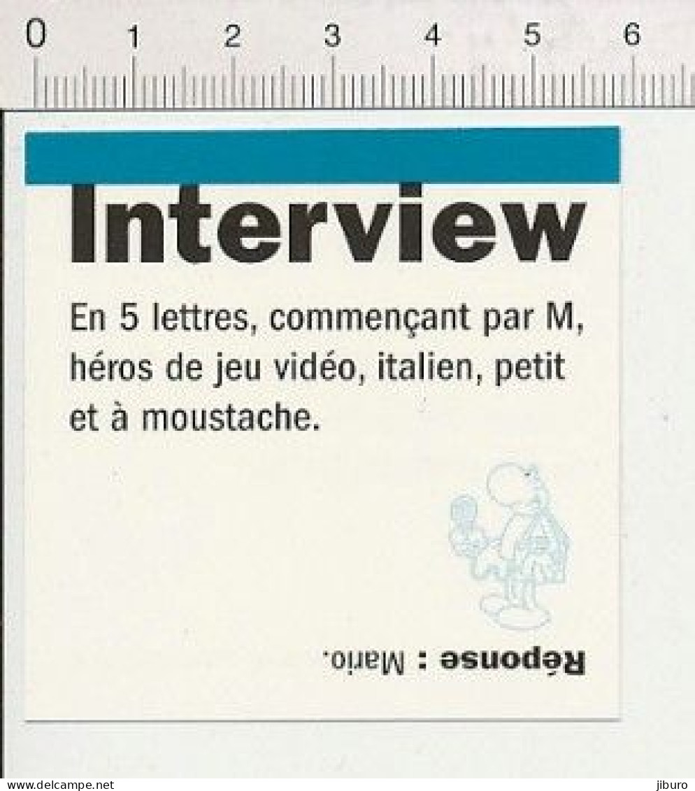 2 Vues Petite Fiche Question-Réponse Humour Numismatique Pièce De 1 Un Euro + Mario Héros De Jeu Vidéo IM 51-FL - Autres & Non Classés