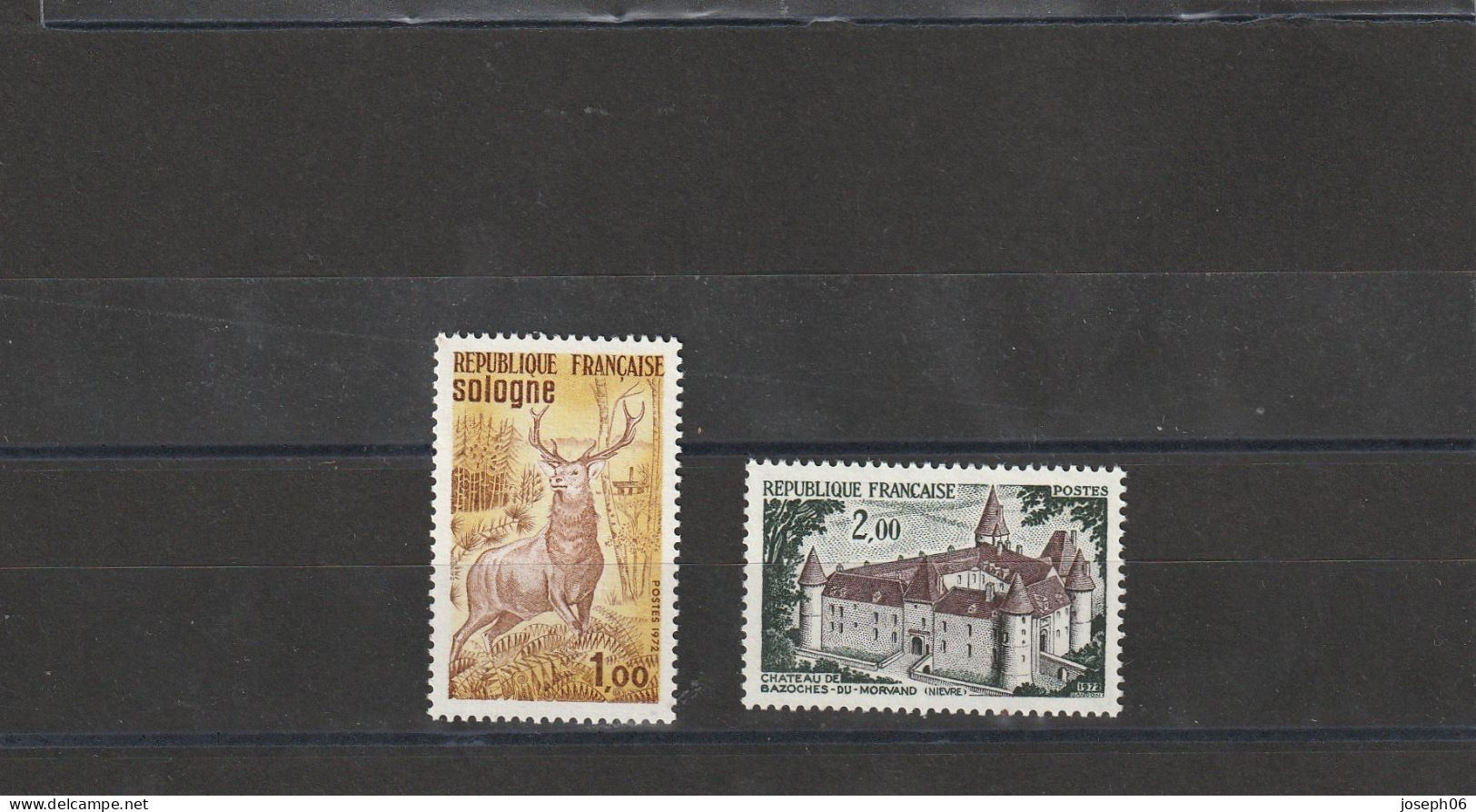 FRANCE     1972  Y.T. N° 1725  1726  Oblitéré - Usados