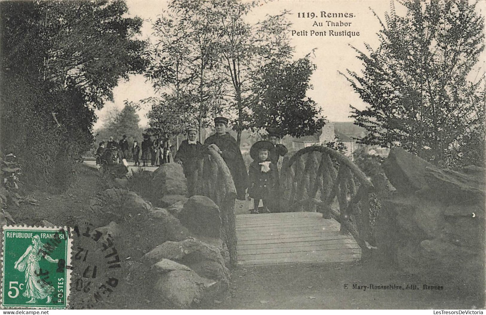 FRANCE - Rennes - Au Thabor - Vue Sur Le Petit Pont Rustique - Vue Générale - Animé - Carte Postale Ancienne - Rennes