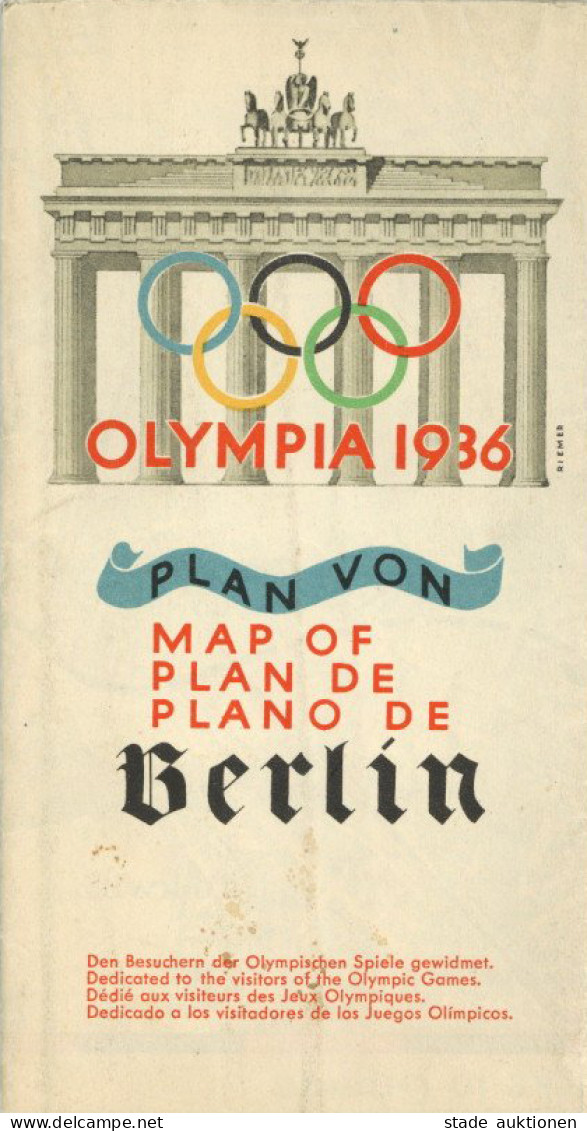 BERLIN OLYMPIA 1936 WK II - OLYMPIA-Stadtplan Für Die Besucher I - Olympic Games