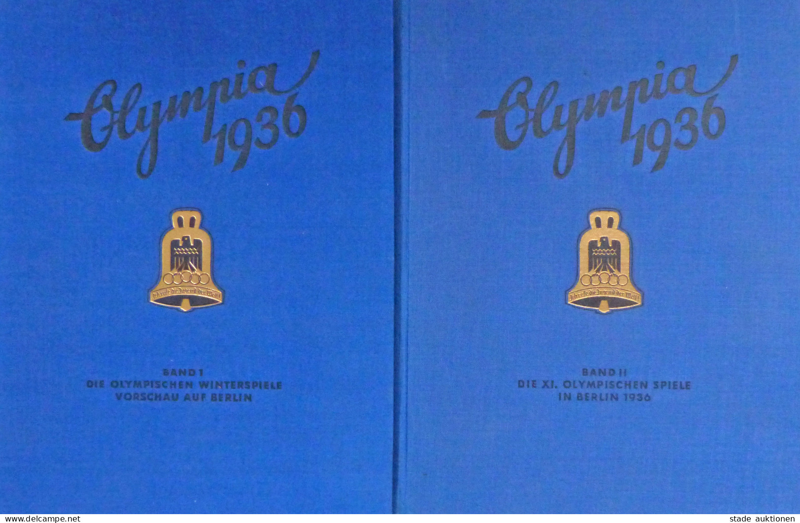 Olympiade Berlin Sammelbild-Album Lot Die Olympischen Spiele 1936 In Berlin Und Garmisch-Partenkirchen BAND I+II Vom Cig - Olympische Spelen