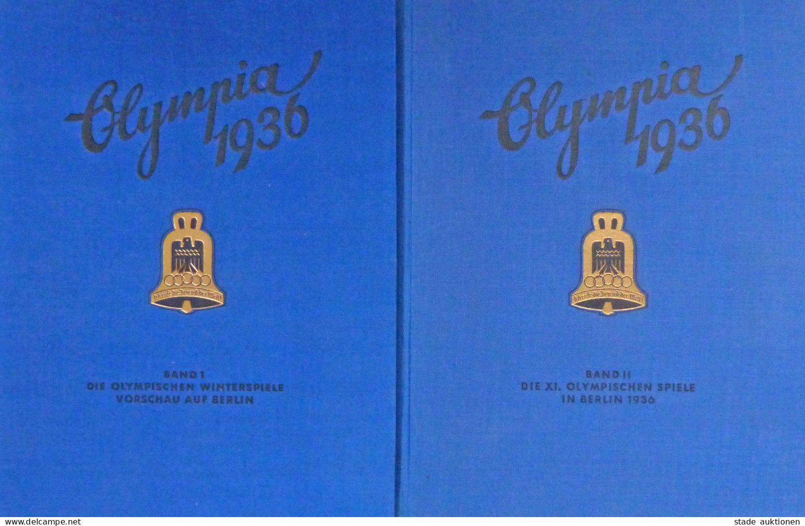 Olympiade Berlin Sammelbild-Album Lot Die Olympischen Spiele 1936 In Berlin Und Garmisch-Partenkirchen BAND I+II Vom Cig - Olympische Spiele