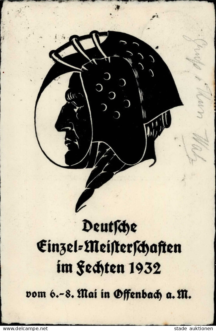 Sport Offenbach A.M. Deutsche Einzel-Meisterschaften Im Fechten 1932 I-II (fleckig) - Olympische Spiele