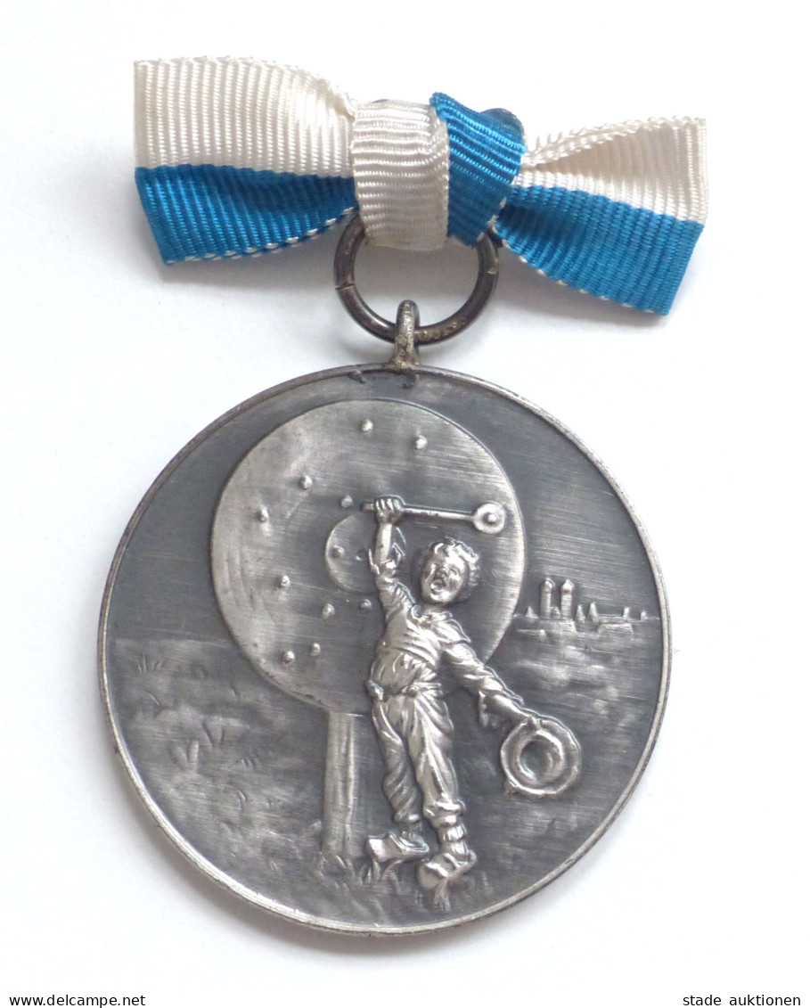 Schützen 100 Jahre Deutscher Schutzenbund 1961 Medaille Silber Ca. 40 Mm Durchm. I-II - Other & Unclassified