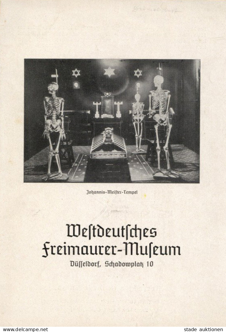 Freimaurer Broschüre Westdeutsches Freimaurer-Museum Düsseldorf, Johannis-Meister-Tempel Von Dr. Fuchs, A., 24 S. II - Schulen