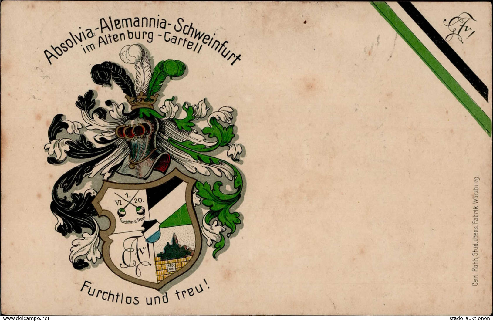 Studentika Schweinfurt Absolvia-Alemannia II (Marke Entfernt, Fleckig) - Schools