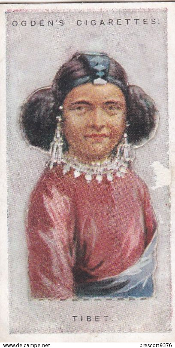 46 Tibet - Children Of All Nations 1924  - Ogdens  Cigarette Card - Original, Antique, Push Out - Ogden's