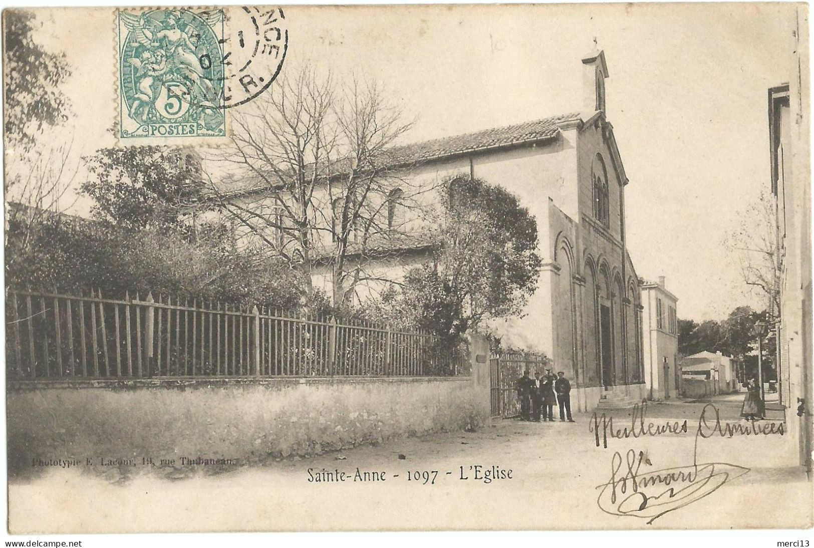 Précurseur De SAINTE-ANNE (13) – L’Eglise. Editeur Lacour, N° 1097. - Südbezirke, Mazargues, Bonneveine, Pointe Rouge, Calanque-Felsen