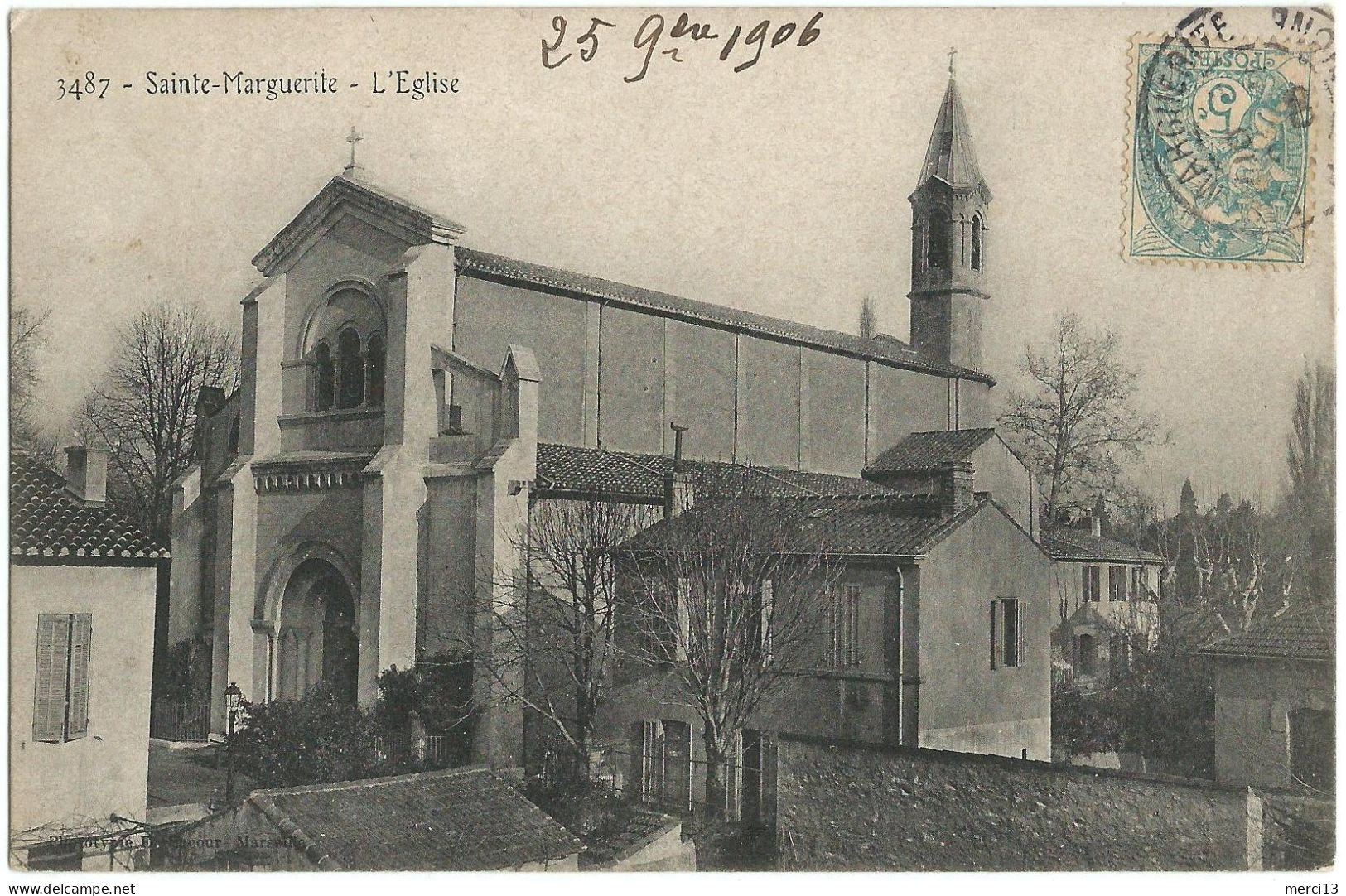 SAINTE-MARGUERITE (13) – L’Église. Editeur Lacour, N° 3487. - Quartiers Sud, Mazargues, Bonneveine, Pointe Rouge, Calanques