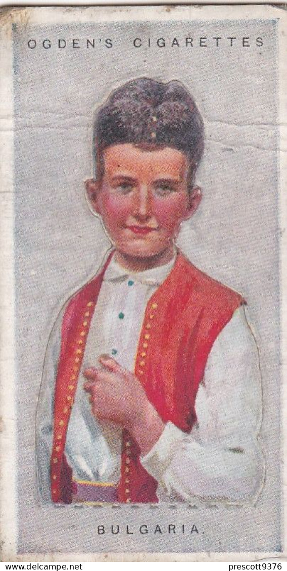 9 Bulgaria - Children Of All Nations 1924  - Ogdens  Cigarette Card - Original, Antique, Push Out - Ogden's