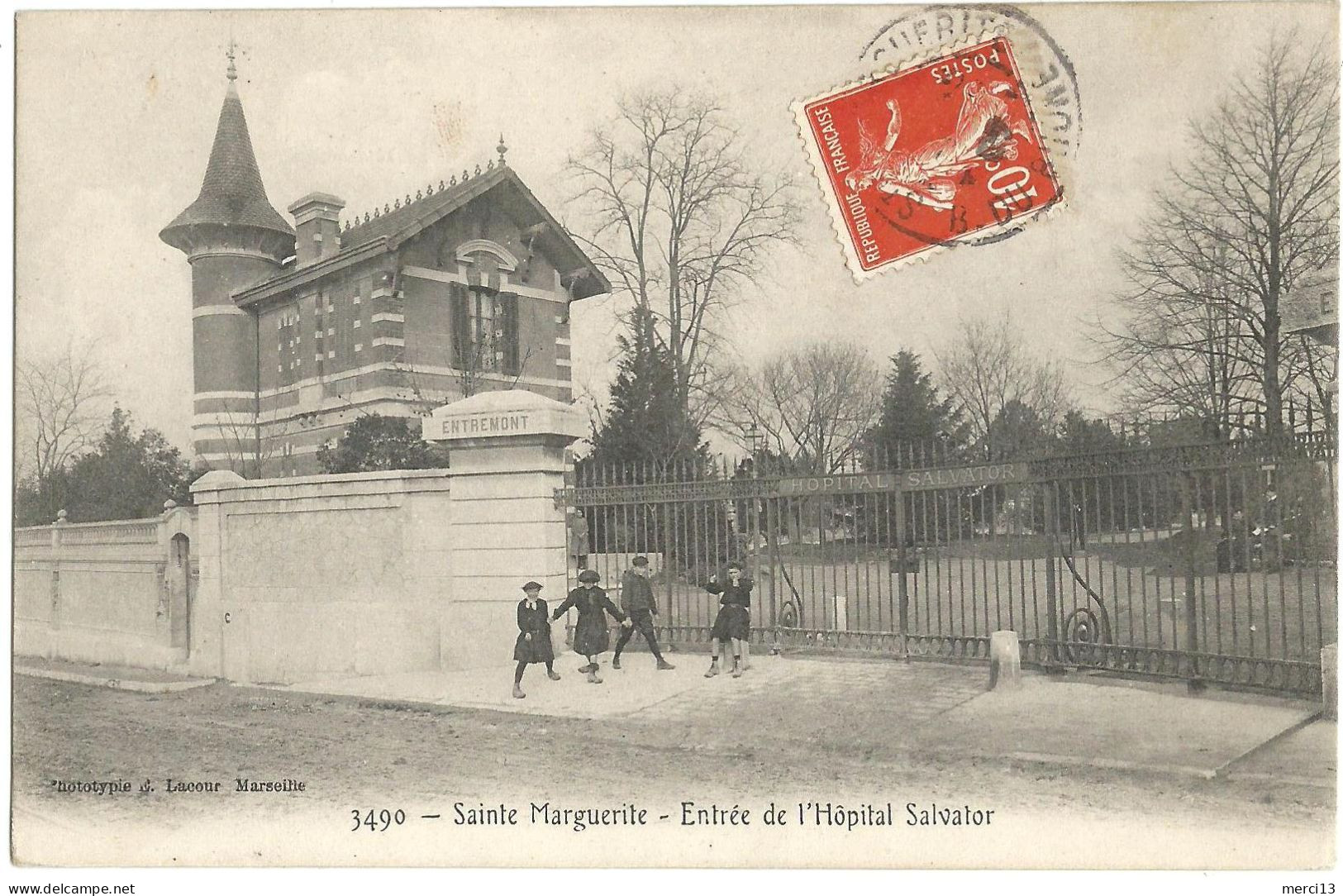 SAINTE-MARGUERITE (13) – Entrée De L’Hôpital Salvator. Editeur Lacour, N° 3490. - Quartiers Sud, Mazargues, Bonneveine, Pointe Rouge, Calanques