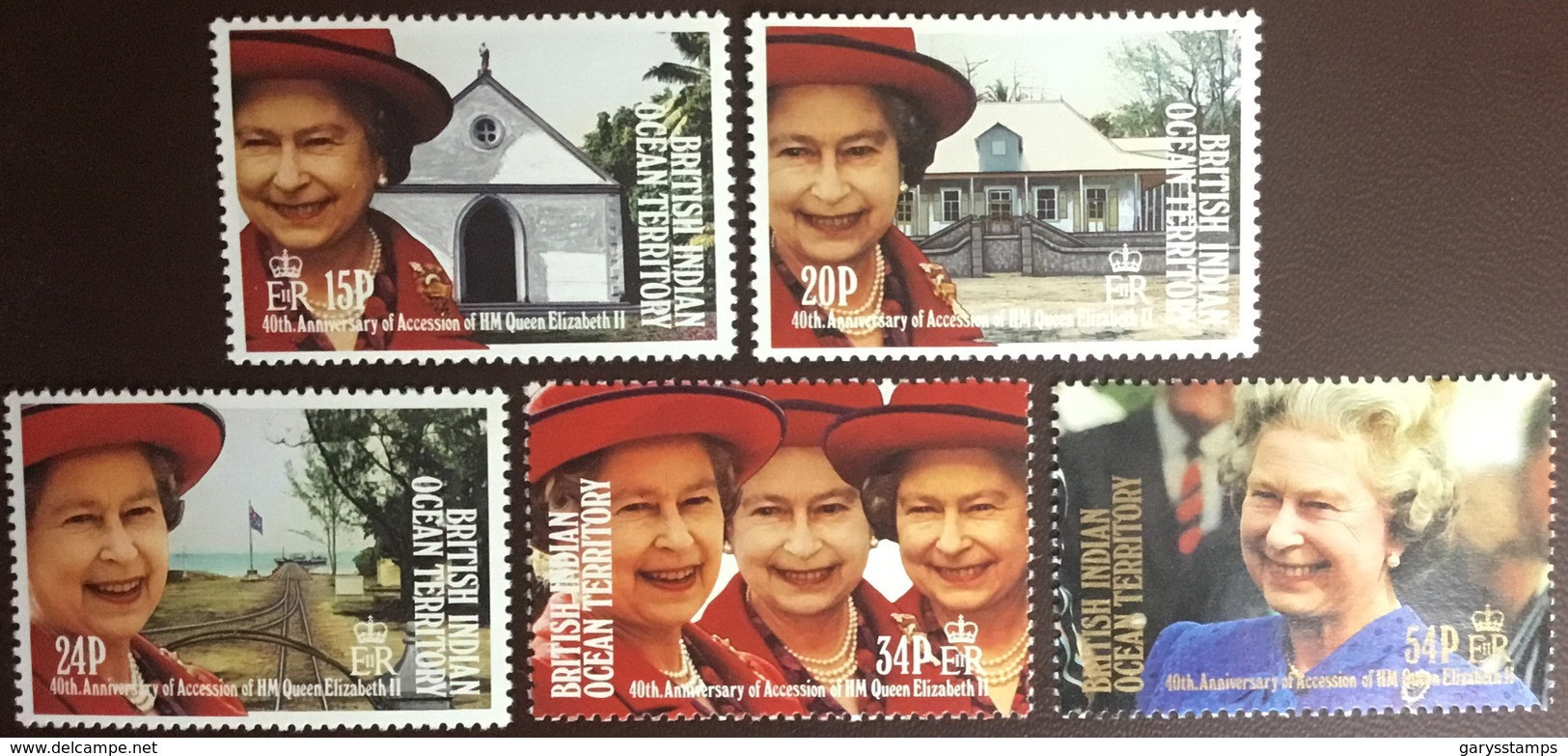 British Indian Ocean Territory BIOT 1992 Queen Accession MNH - Britisches Territorium Im Indischen Ozean