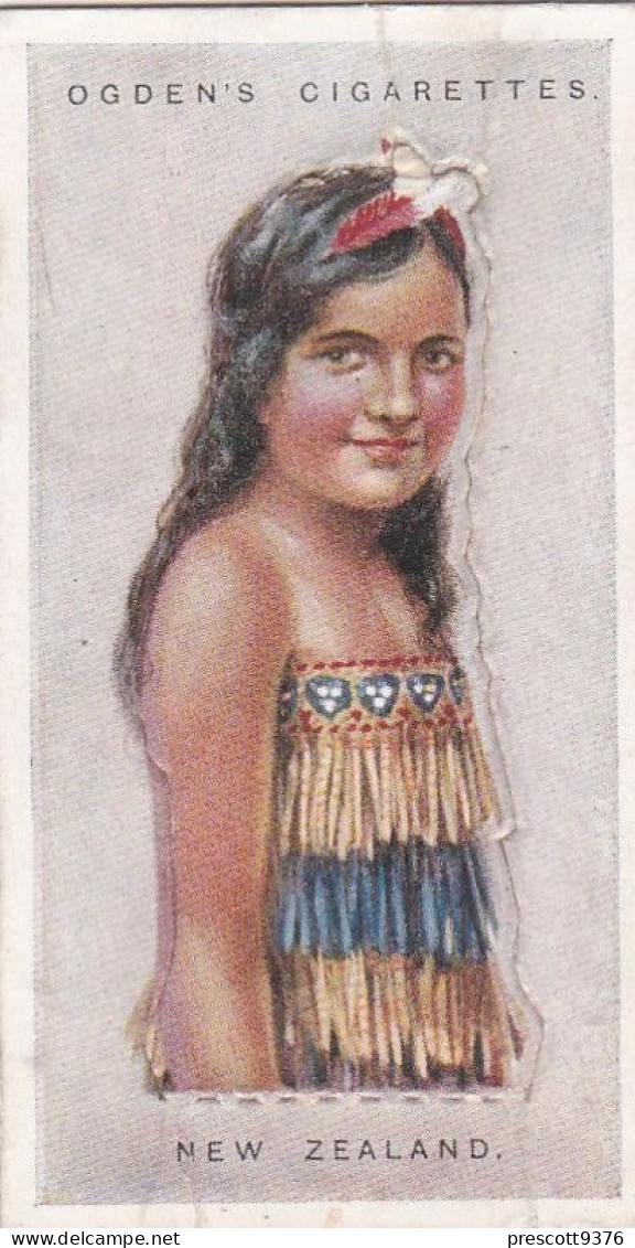 30 New Zealand - Children Of All Nations 1924  - Ogdens  Cigarette Card - Original, Antique, Push Out - Ogden's