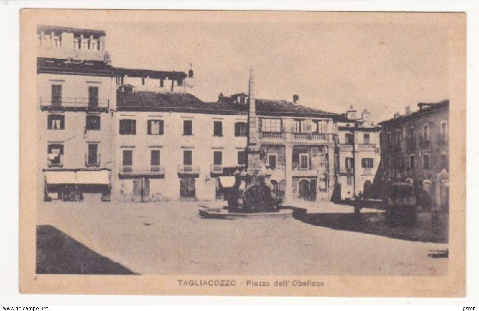 Cartolina - Tagliacozzo - Piazza Dell' Obelisco - L' Aquila. - L'Aquila