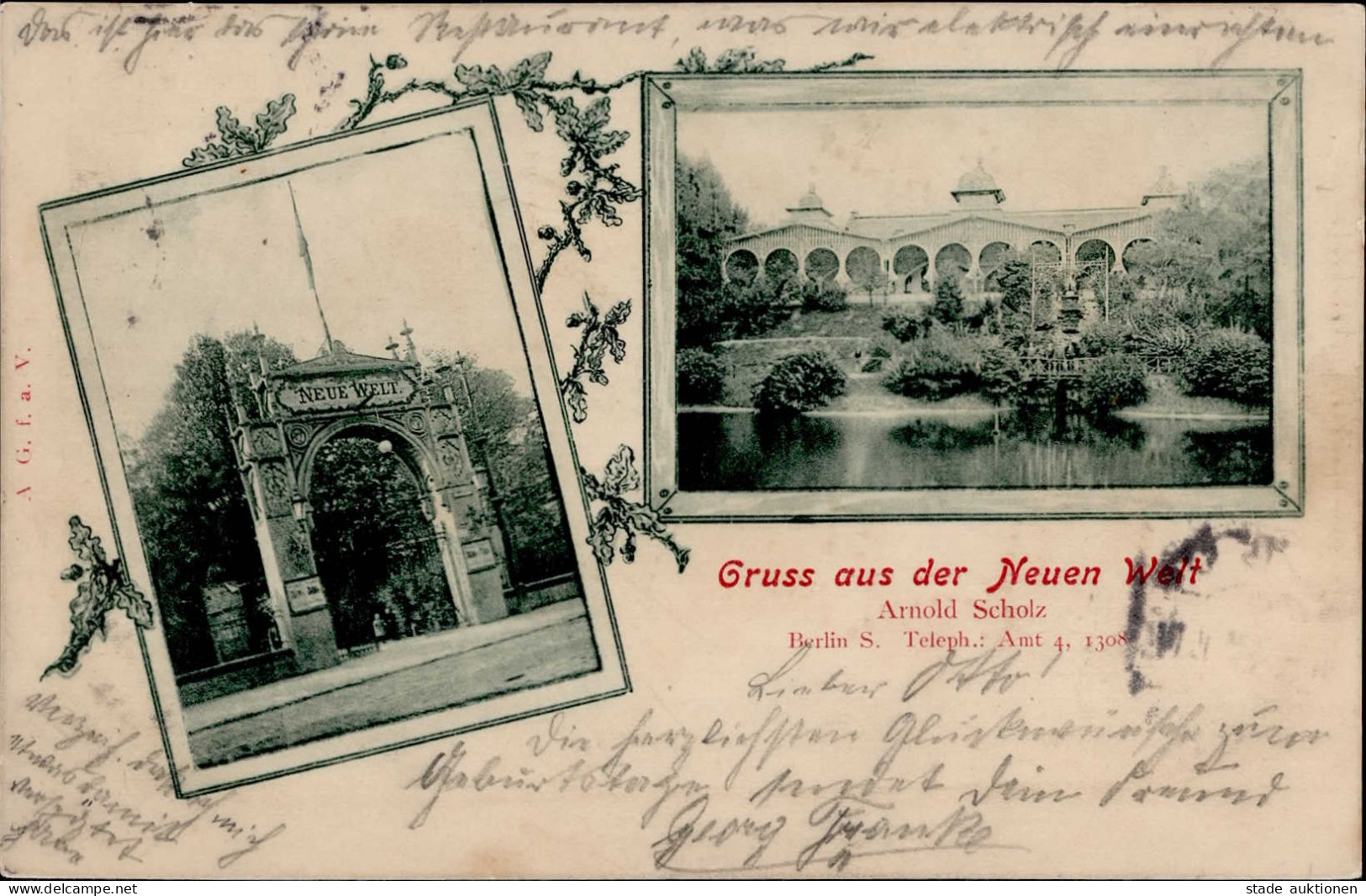 Berlin Neukölln (1000) Gasthaus Neue Welt 1908 I- - Ploetzensee