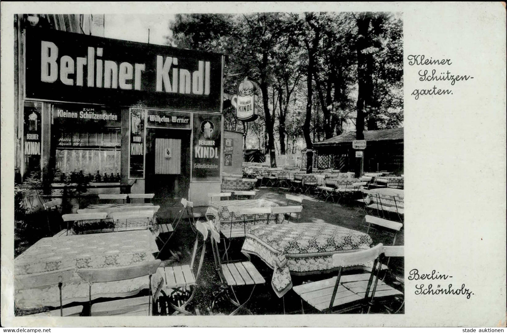 Berlin Schönholz (1000) Gasthaus Berliner Kindl Schützengarten II (Eckfehler) - Ploetzensee