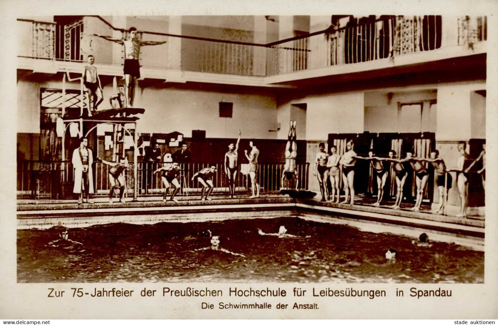 Berlin Spandau (1000) 75 Jahrfeier Der Preußischen Hochschule Für Leibesübungen Spandau Schwimmbad I- - Ploetzensee