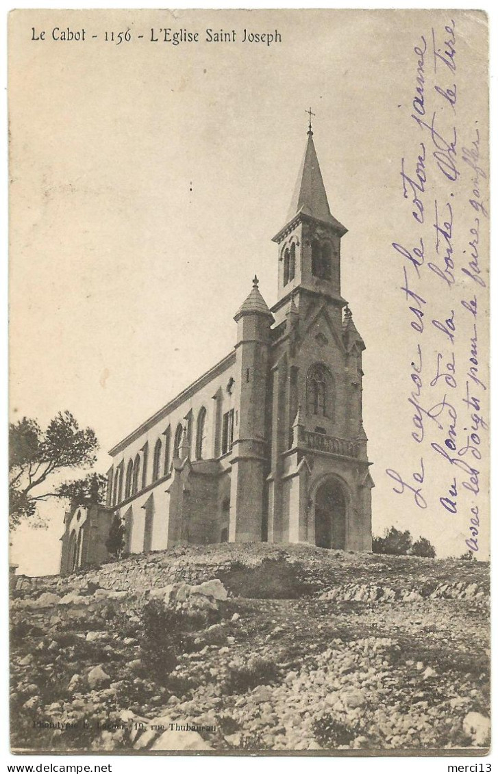 Précurseur LE CABOT (13) – L’Eglise Saint Joseph. Editeur Lacour, N° 1156 - Quartiers Sud, Mazargues, Bonneveine, Pointe Rouge, Calanques,