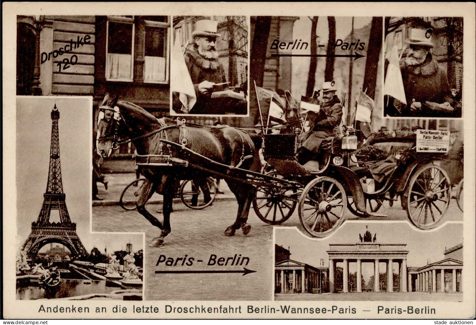 Berlin (1000) Andenken An Die Letzte Droschkenfahrt Berlin-Wannsee-Paris 1928 I-II - Ploetzensee