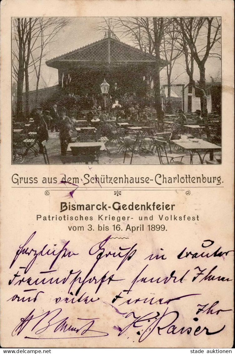 Berlin Charlottenburg (1000) Schützenhaus Bismarck-Gedenkfeier 1899 I-II - Plötzensee