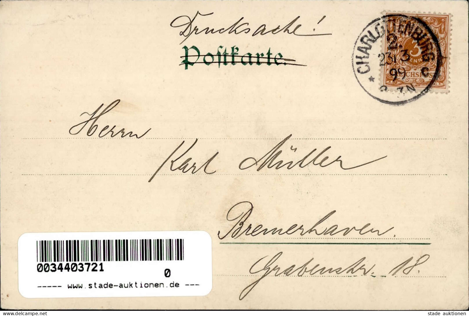 Berlin Charlottenburg (1000) Spandauerstrasse 1899 II- (kleiner Riss, Stauchung) - Plötzensee