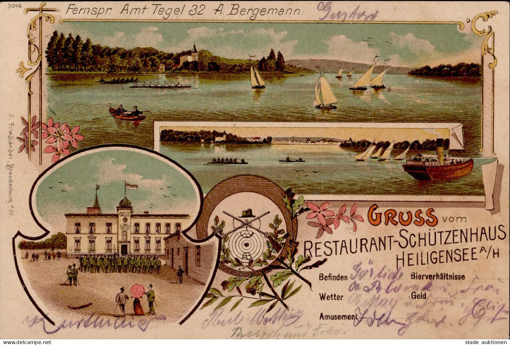 Berlin Heiligensee (1000) Gasthaus Zum Schützenhaus I- - Plötzensee