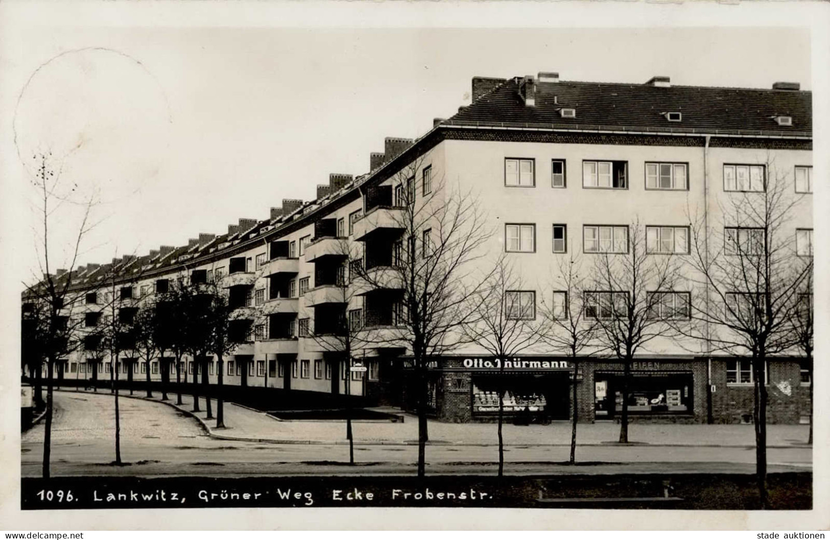 Berlin Lankwitz (1000) Grüner Weg Ecke Frobenstrasse Handlung Thürmann Foto-AK 1933 I- - Ploetzensee