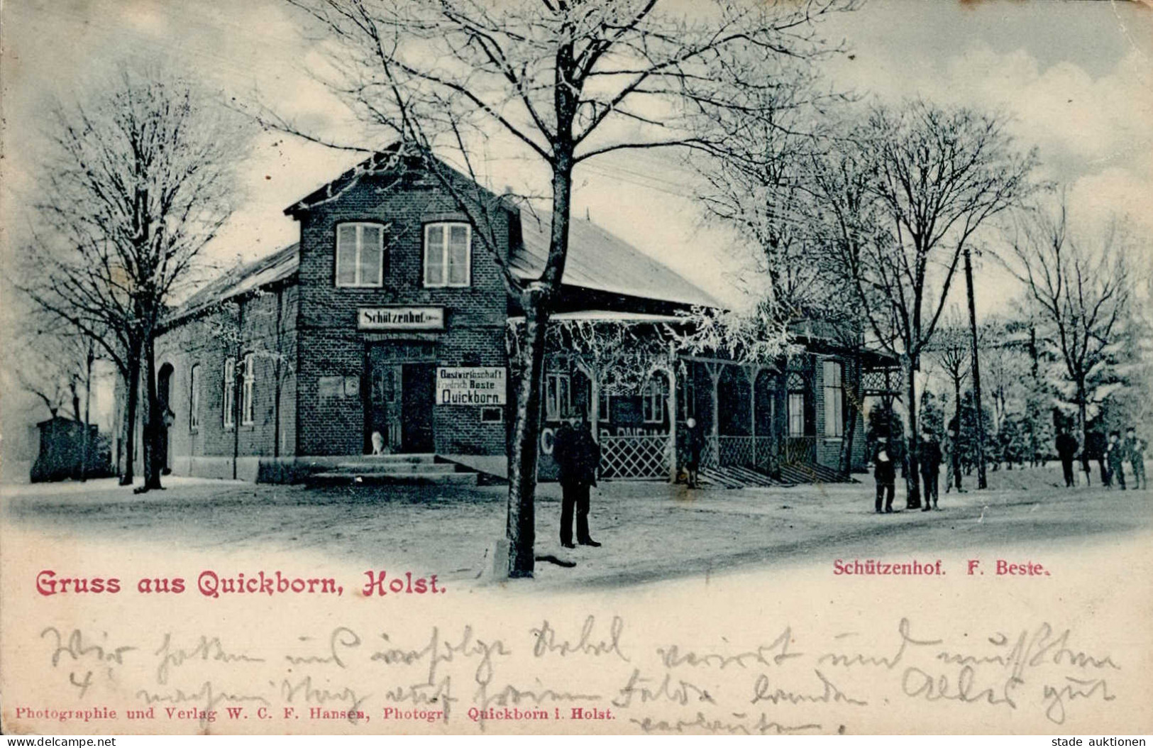 Quickborn (2085) Gasthaus Zum Schützenhof 1913 I-II - Other & Unclassified