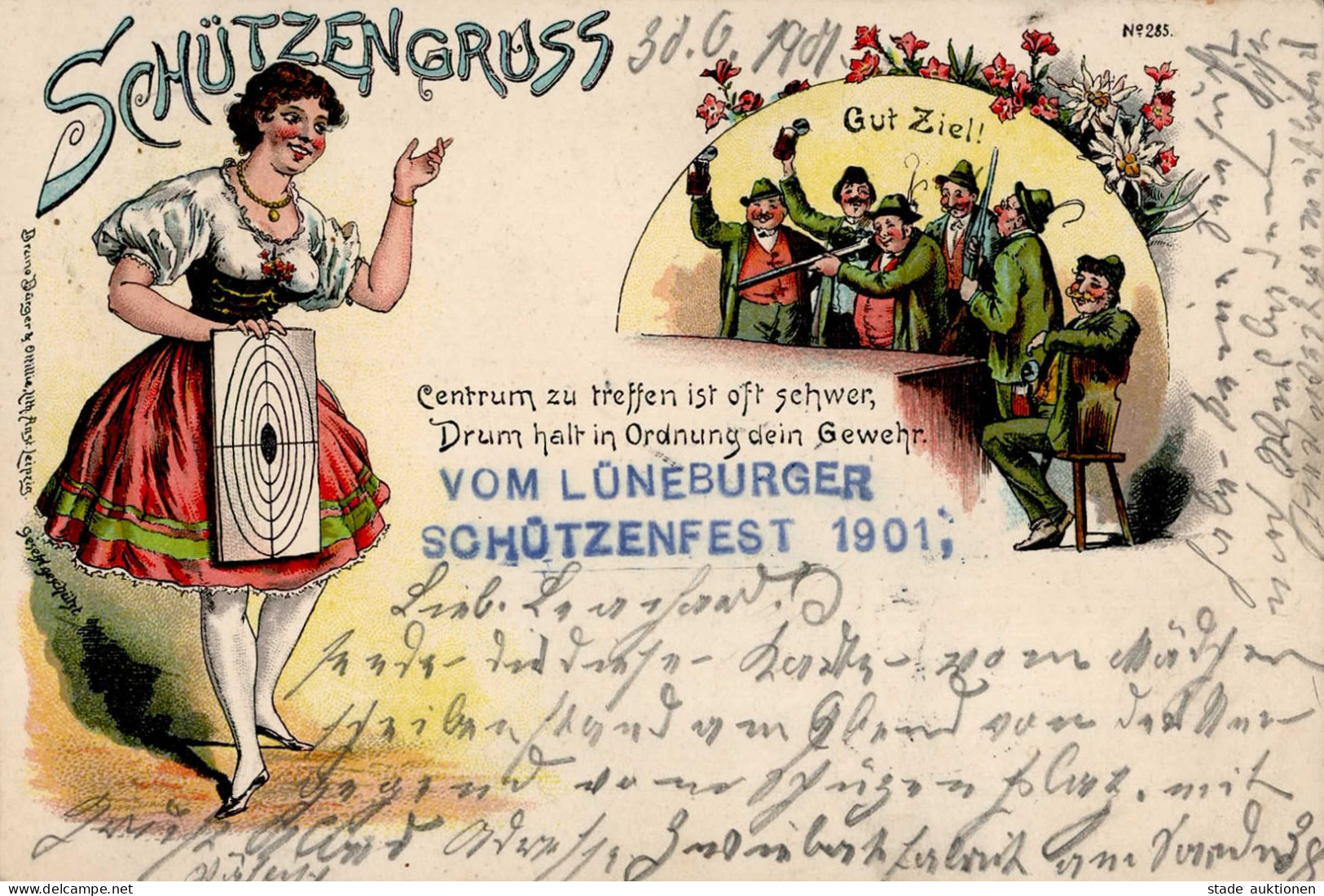 Lüneburg (2120) Schützenfest 1901 Tracht I- - Other & Unclassified