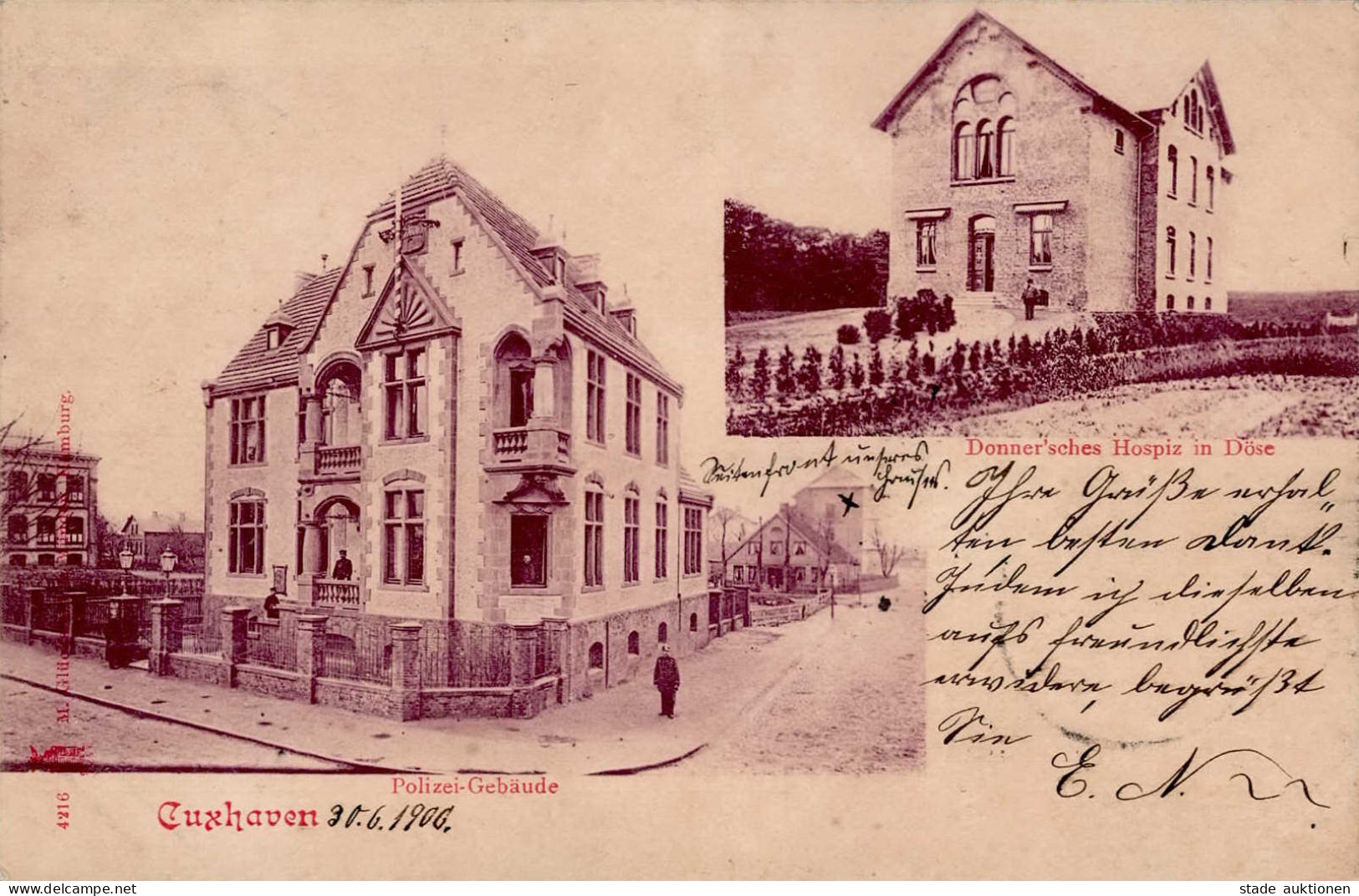 Cuxhaven (2190) Polizei-Gebäude 1900 I- - Other & Unclassified