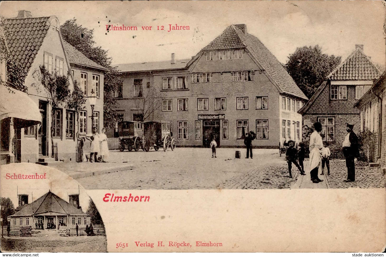 Elmshorn (2200) Schützenhaus Gasthaus Zum Holsteinischen Hof 1902 I- - Autres & Non Classés