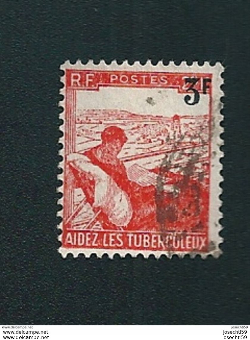 N° 750 Aidez Les Tuberculeux (surchargé) RF 3 Frs Sur 2 1946 Timbre France  OBLITÉRÉ - Usati