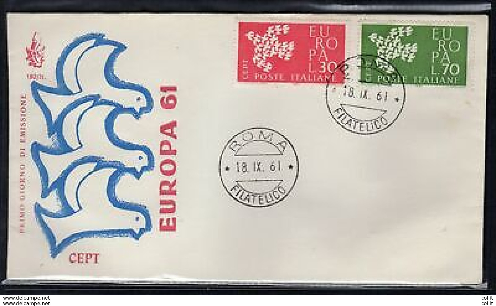 Italia FDC Venetia 1961 EUROPA  Non Viaggiata - FDC