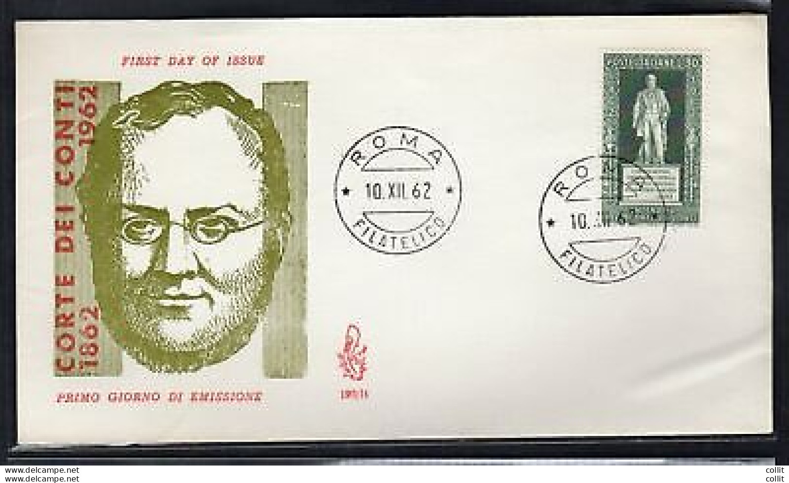 Italia FDC Venetia 1962 Corte Dei Conti  Non Viaggiata - FDC