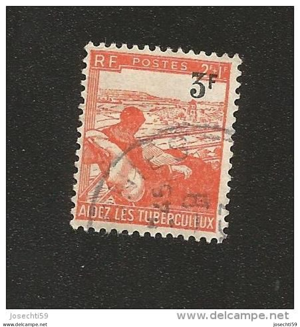 N° 750 Aidez Les Tuberculeux (surchargé) RF 3 Frs Sur 2 1946 Timbre France  OBLITÉRÉ - Used Stamps