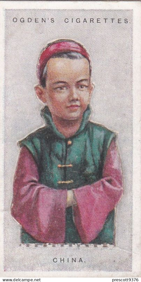 11 China - Children Of All Nations 1924  - Ogdens  Cigarette Card - Original, Antique, Push Out - Ogden's