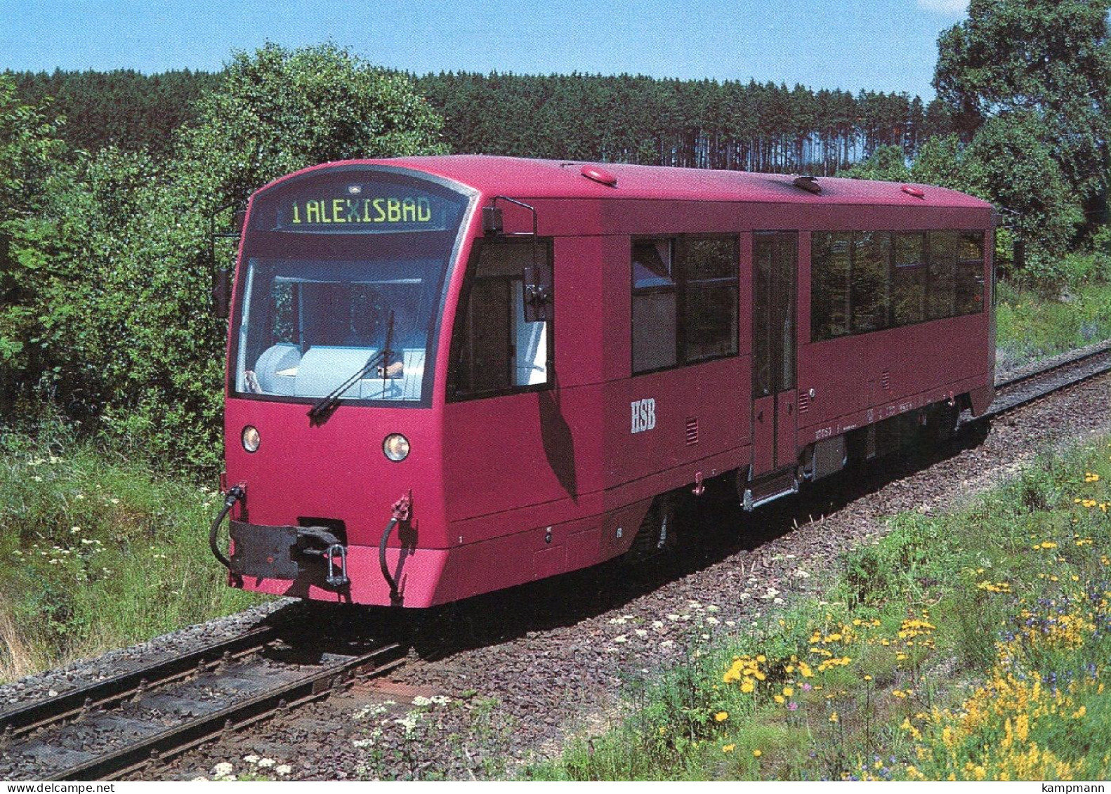 HSB Schmalspur Dieseltriebwagen 187 015 Bei Harzgerode, Ungelaufen - Treni