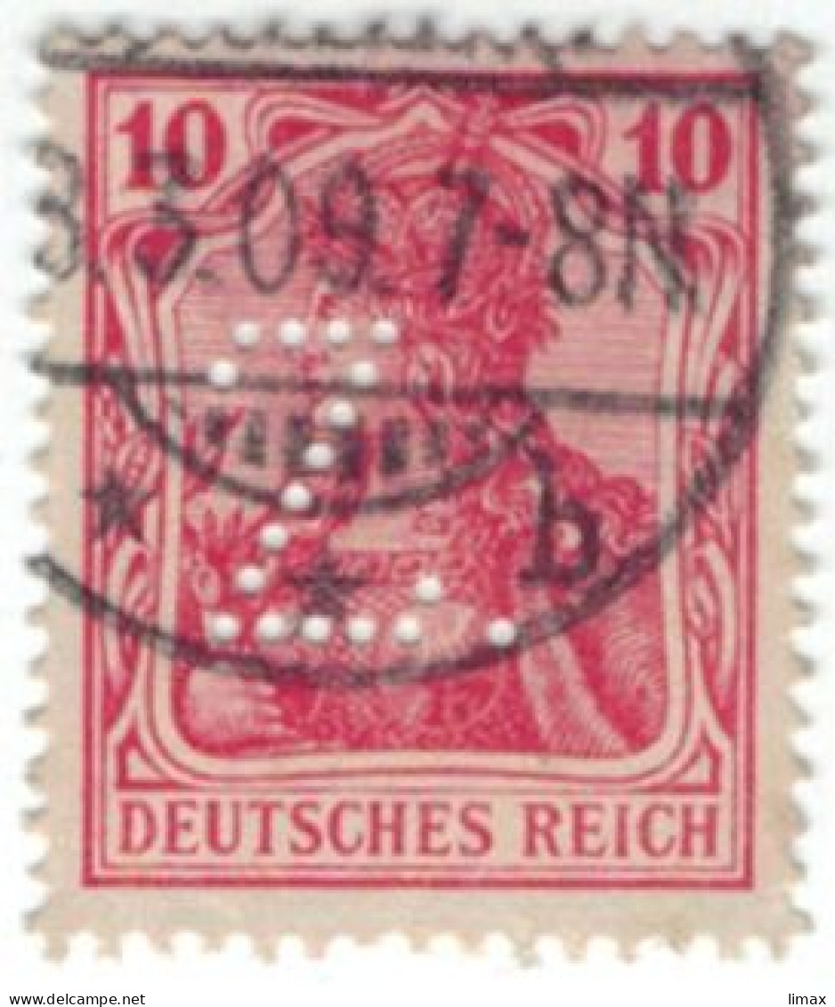 Perfin Firmenlochung - Z. - Zornhoff Bei Zaber Elsässische Werkzeugfabrik Zornhoff, Vorm. Goldenberg & Cie. - Used Stamps