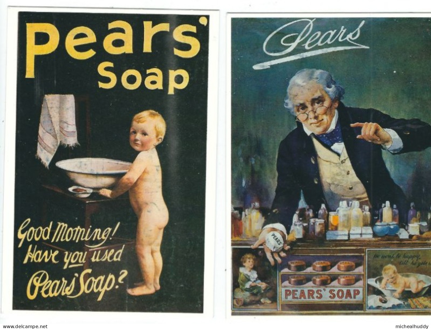 2   POSTCARDS PEARS SOAP PUBLISHED BY MAYFAIR POSTCARDS - Advertising
