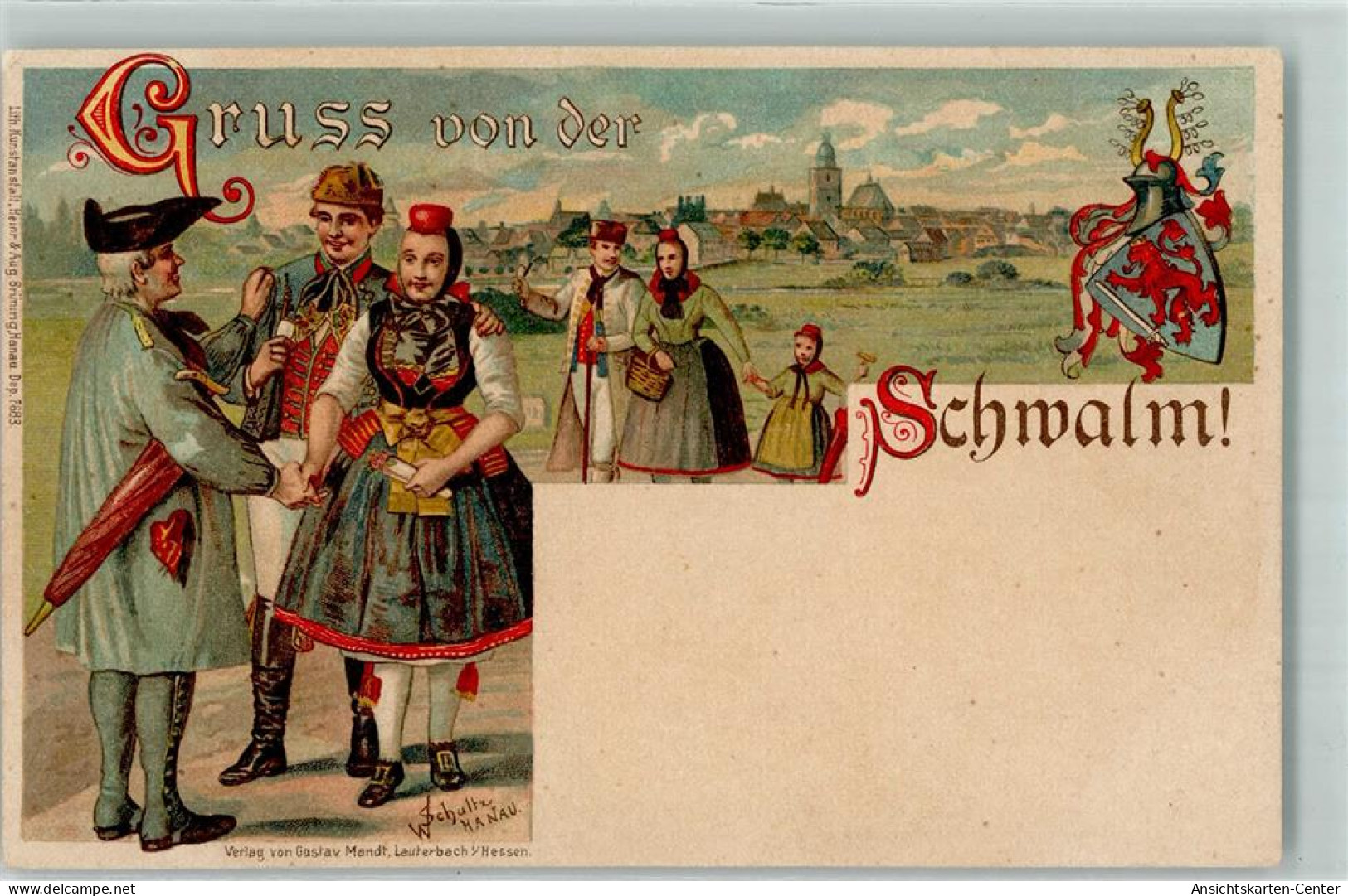 13177005 - Wappen Sign. W. Schultz  AK - Costumes