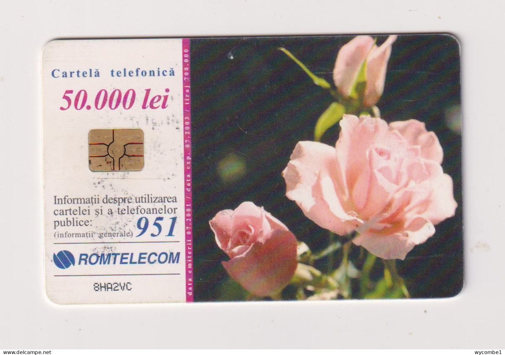 ROMANIA -  Flowers Chip  Phonecard - Romania