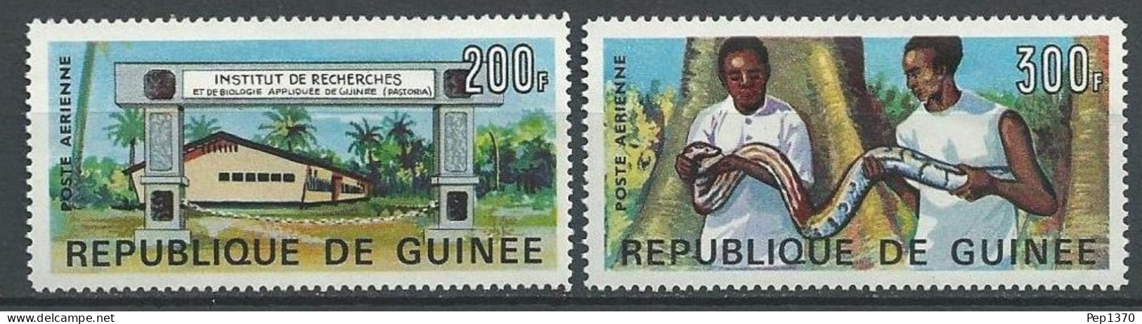 GUINEA 1967 - GUINEE - INSTITUTO DE INVESTIGACIONES Y BIOLOGIA - YVERT AEREOS 69/70** - Serpenti