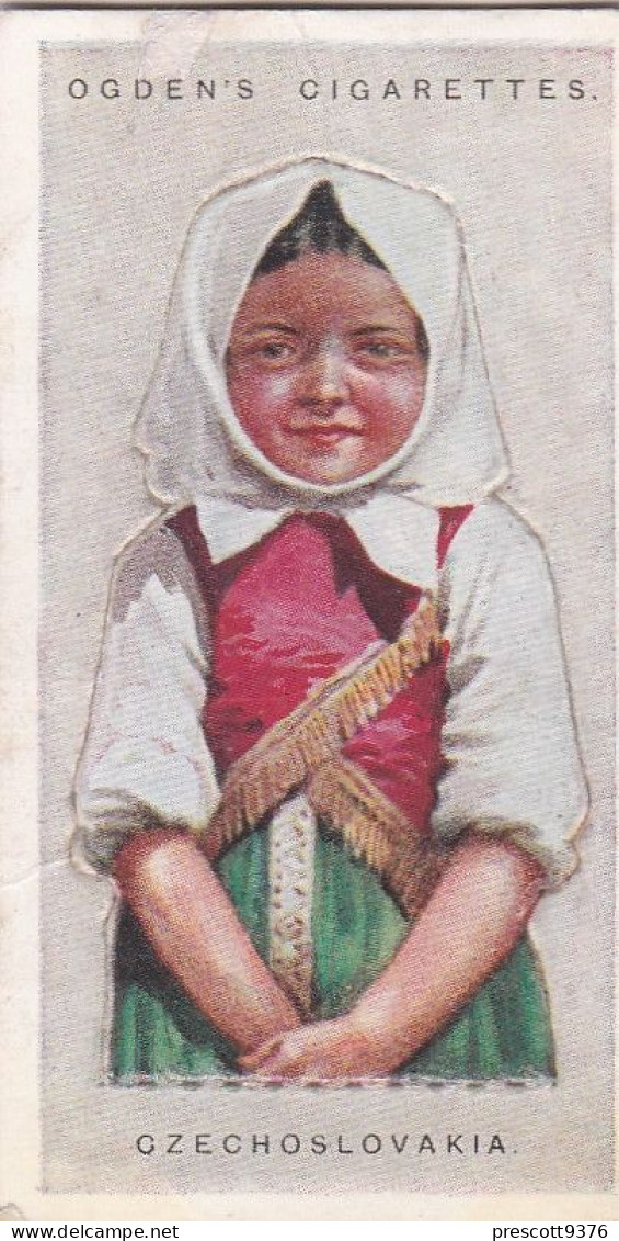 12 Czechoslovakia - Children Of All Nations 1924  - Ogdens  Cigarette Card - Original, Antique, Push Out - Ogden's