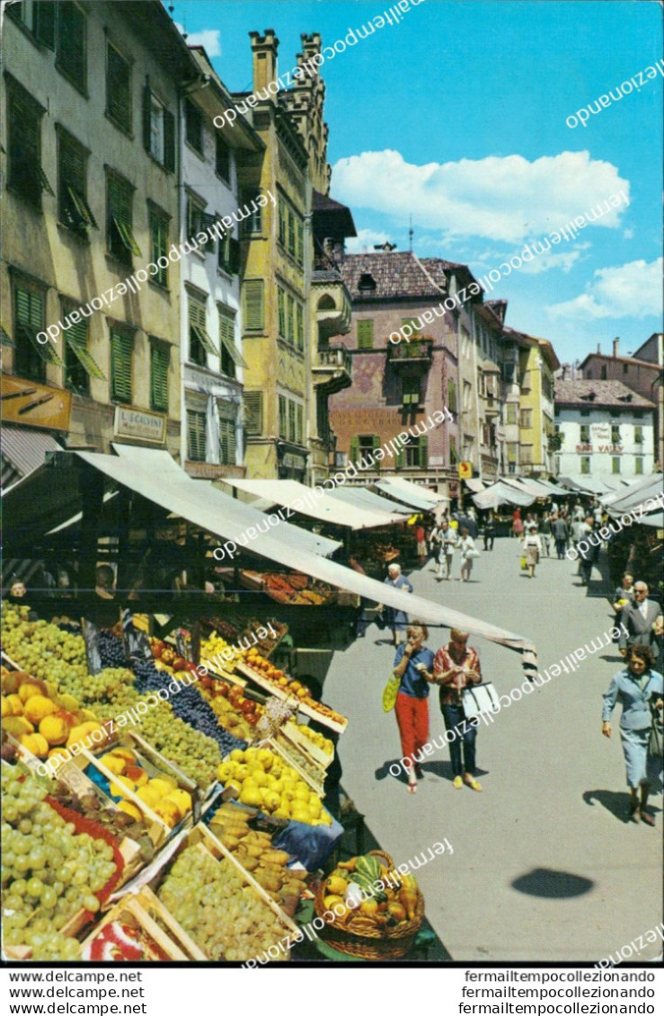 Bm227 Cartolina Bolzano Citta' Piazza Erbe - Bolzano (Bozen)