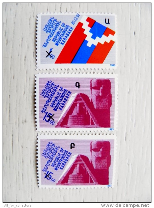 SALE! MNH Post Stamps Of Nagorno Kharabakh Bergkarabach Azerbaijan 1995 Michel#5-7 Overprints On Stamps #1-3 Euro50 - Azerbaijan