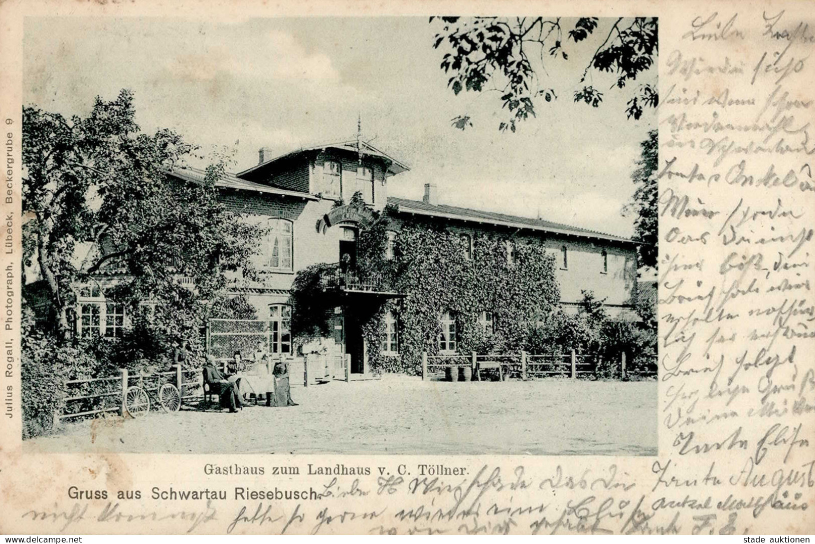 Bad Schwartau (2407) Gasthaus Zum Landhaus Von Töllner, C. 1902 II (leicht Fleckig) - Other & Unclassified