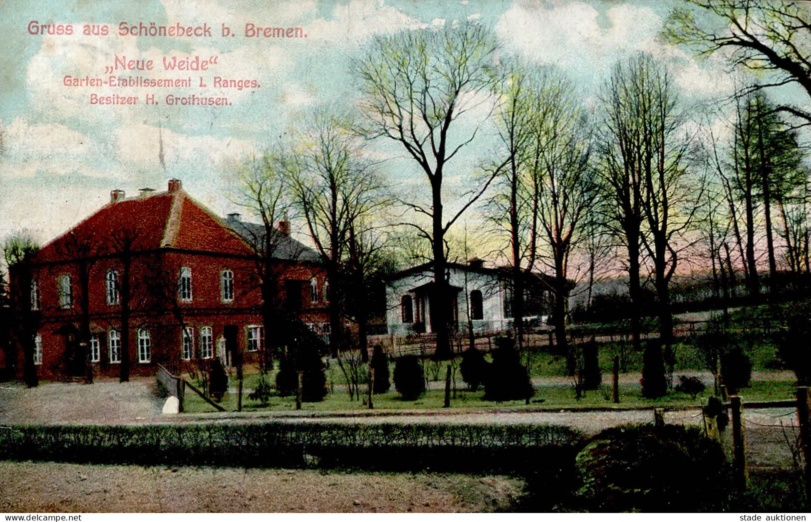 Schönebeck (2800) Gasthaus Neue Weide Bes. Grothusen, H. II (Ecken Leicht Bestoßen) - Other & Unclassified