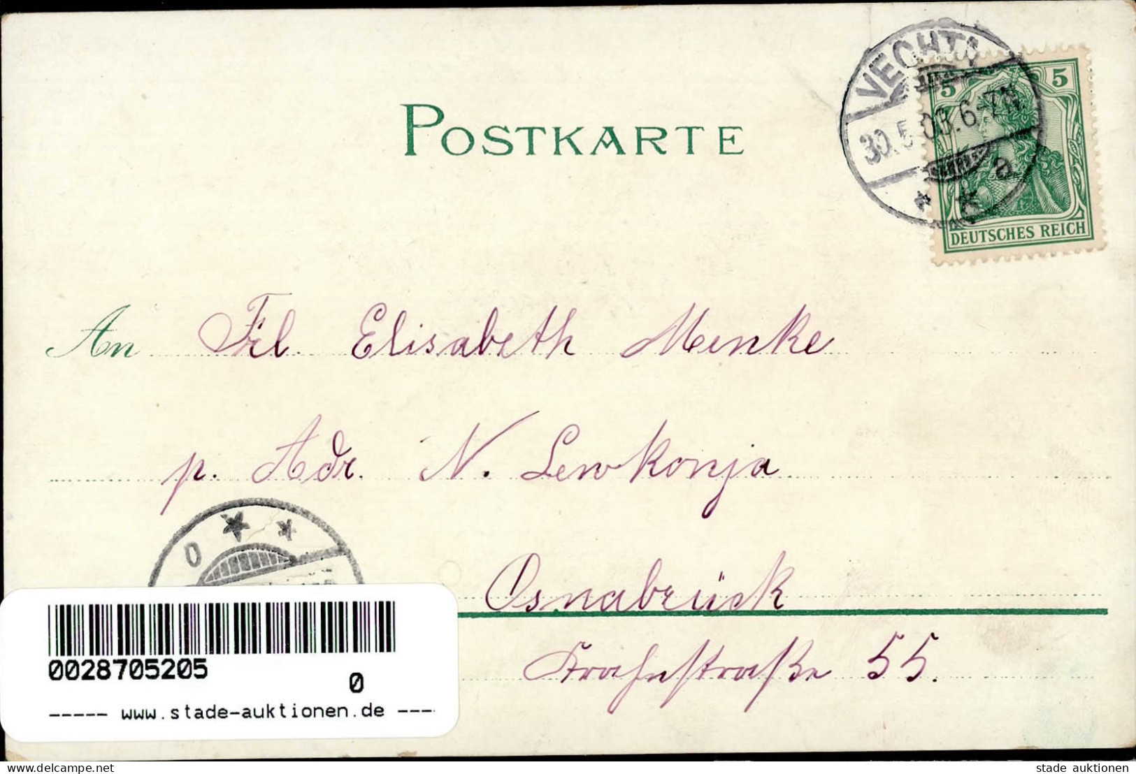 Vechta (2848) Mondschein-Karte 1903 I- - Other & Unclassified